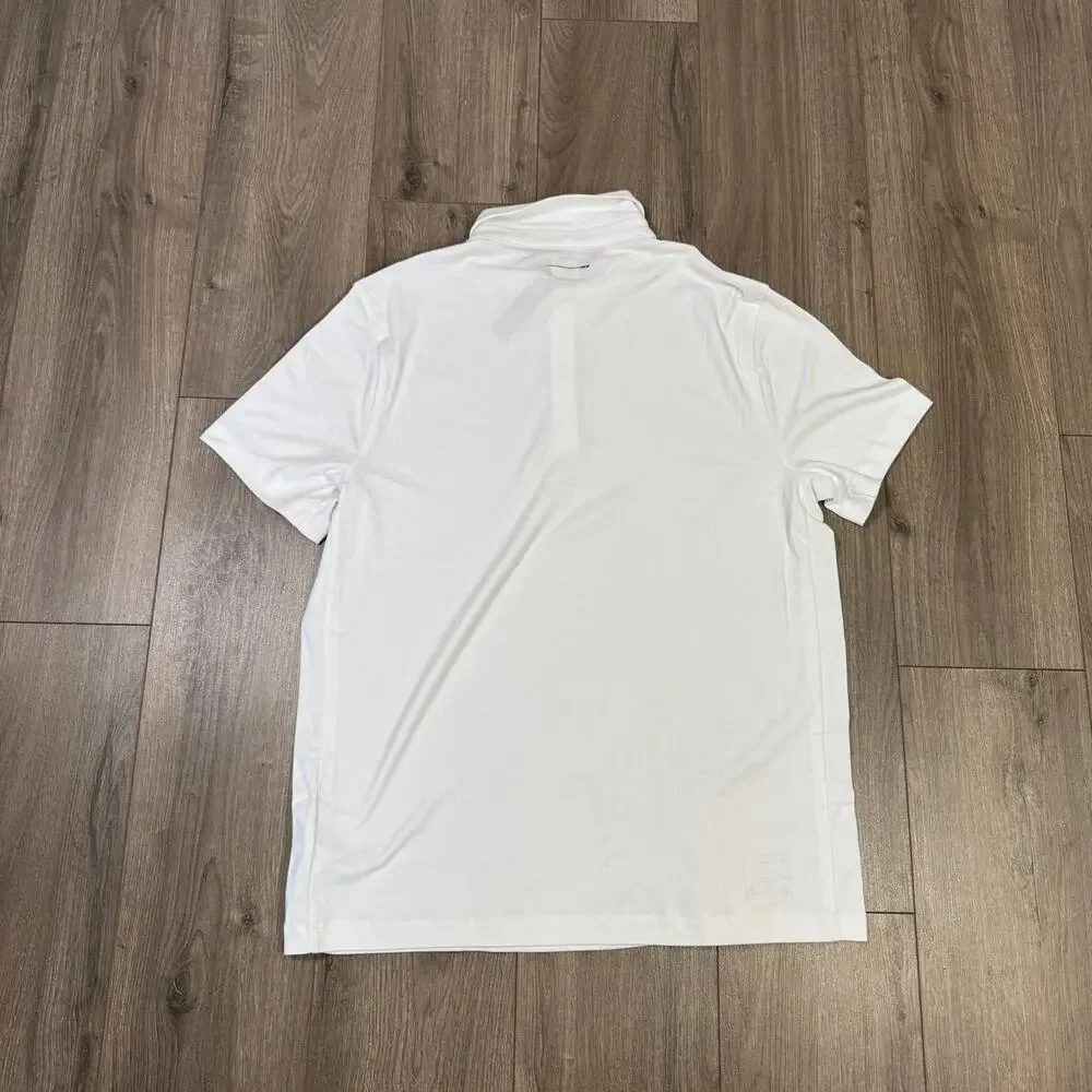 J.Crew Performance Polo Shirt Men XL White Pullover Coolmax Short Sleeve Stretch
